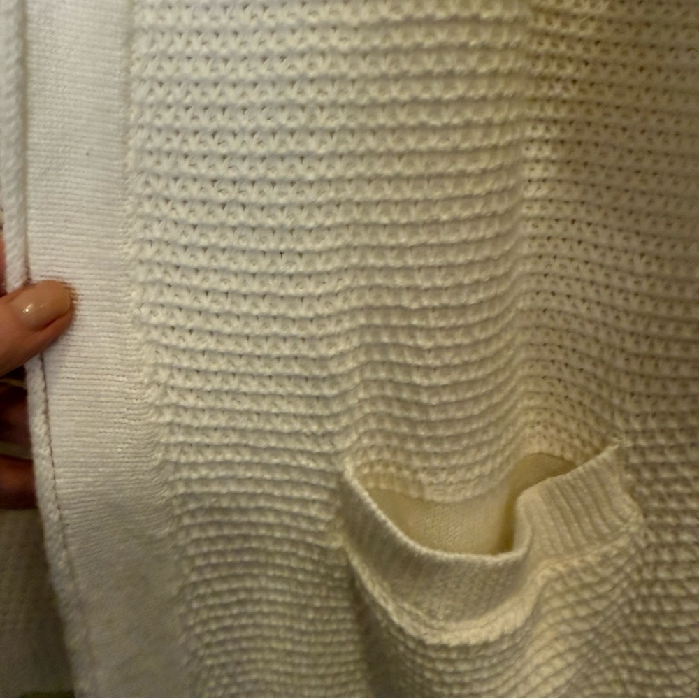 Marine Layer Women’s Cotton Cream Knit Cardigan Sz M - Picture 6 of 10